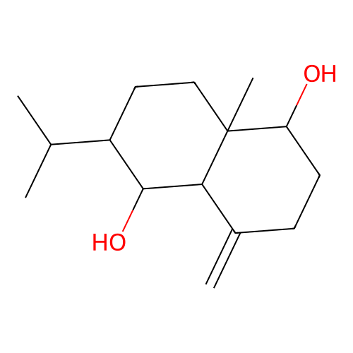 2-Isopropyl-4a-methyl-8-methylenedecahydro-1,5-naphthalenediol structure