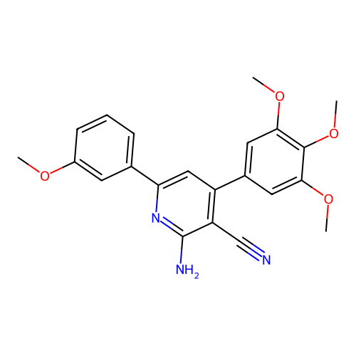2-Amino-6-(3-methoxyphenyl)-4-(3,4,5-trimethoxyphenyl)pyridine-3-carbonitrile structure