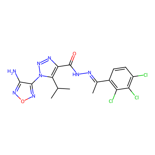 C16H15Cl3N8O2 structure