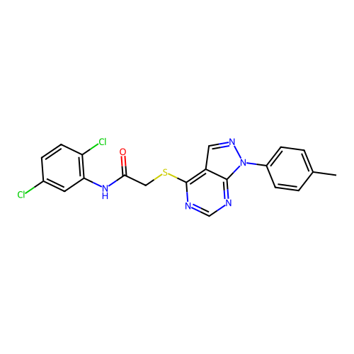 C20H15Cl2N5OS structure
