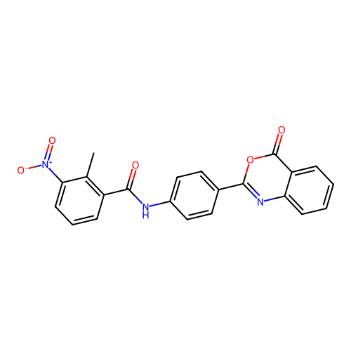 2-methyl-3-nitro-N-[4-(4-oxo-4H-3,1-benzoxazin-2-yl)phenyl]benzamide structure