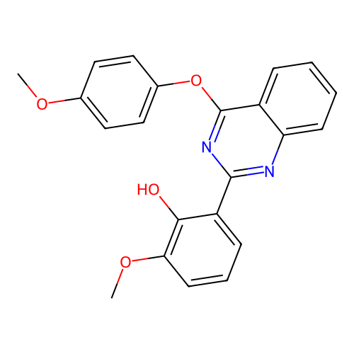2-Methoxy-6-(4-(4-methoxyphenoxy)quinazolin-2-yl)phenol structure
