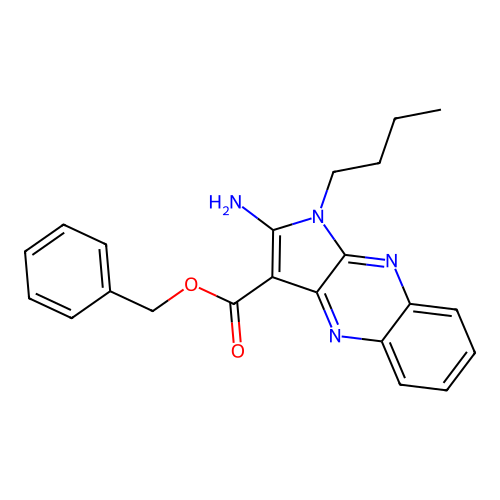 benzyl 2-amino-1-butyl-1H-pyrrolo[2,3-b]quinoxaline-3-carboxylate structure