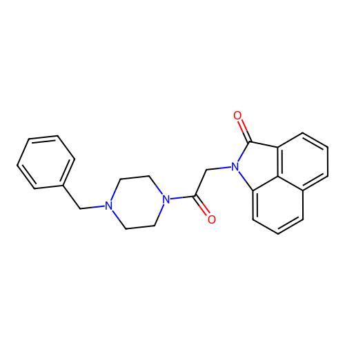 1-[2-(4-benzylpiperazin-1-yl)-2-oxoethyl]benzo[cd]indol-2(1H)-one structure