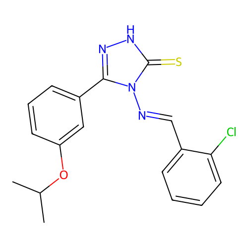 4-((2-Chlorobenzylidene)amino)-5-(3-isopropoxyphenyl)-4H-1,2,4-triazole-3-thiol structure