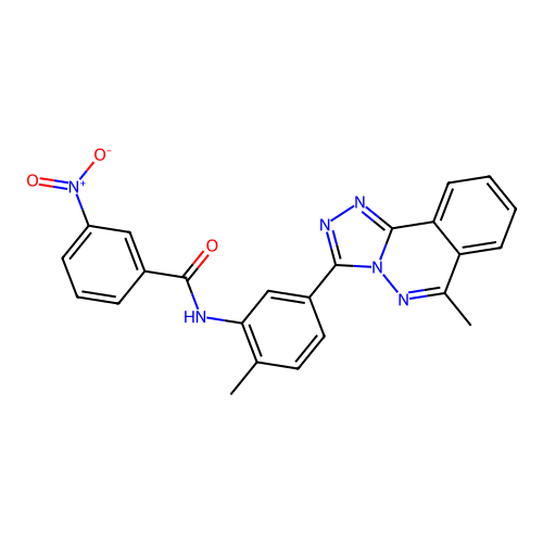 N-(2-methyl-5-(6-methyl-[1,2,4]triazolo[3,4-a]phthalazin-3-yl)phenyl)-3-nitrobenzamide structure