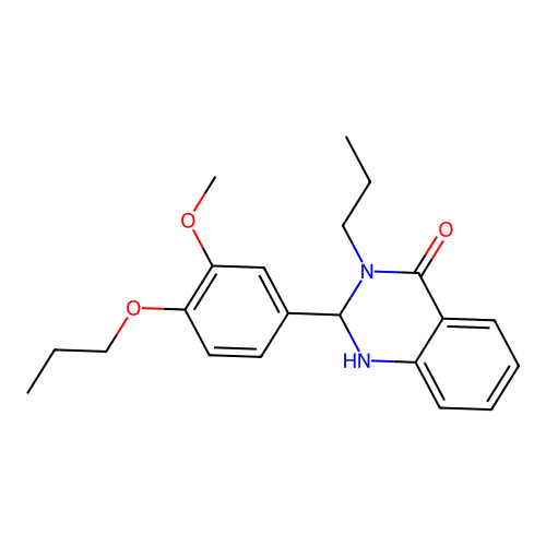2-(3-methoxy-4-propoxyphenyl)-3-propyl-2,3-dihydroquinazolin-4(1H)-one structure