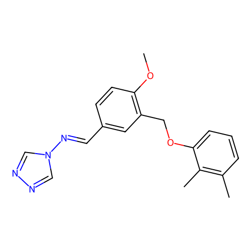 (E)-N-(3-((2,3-dimethylphenoxy)methyl)-4-methoxybenzylidene)-4H-1,2,4-triazol-4-amine structure