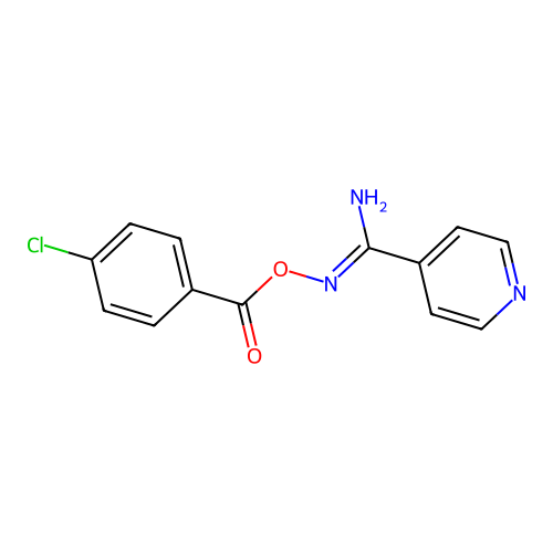 N'-{[(4-chlorophenyl)carbonyl]oxy}pyridine-4-carboximidamide structure