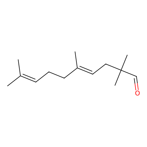 (4E)-2,2,5,9-tetramethyldeca-4,8-dienal structure