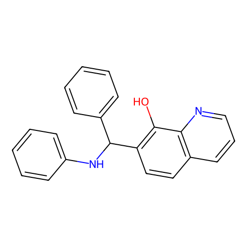 7-(Phenyl(phenylamino)methyl)quinolin-8-ol structure