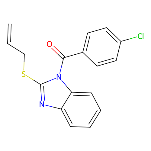 2-(allylsulfanyl)-1-(4-chlorobenzoyl)-1H-benzimidazole structure