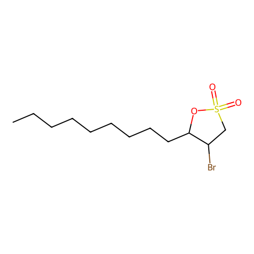 4-Bromo-5-nonyl-1,2-oxathiolane 2,2-dioxide structure