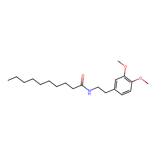 N-[2-(3,4-dimethoxyphenyl)ethyl]decanamide structure