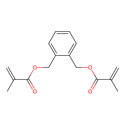 Phenylenebismethylene bismethacrylate structure