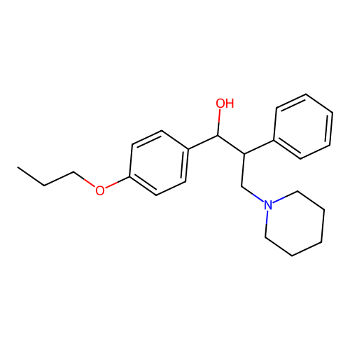 2-Phenyl-3-(piperidin-1-yl)-1-(4-propoxyphenyl)propan-1-ol structure