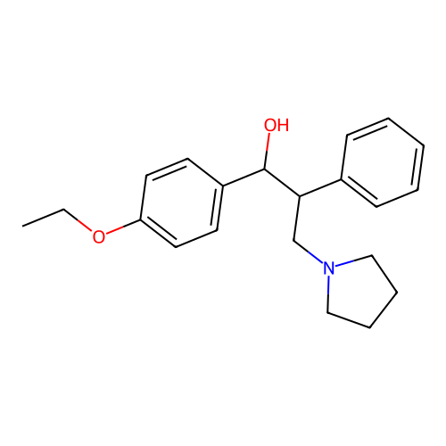 1-(4-Ethoxyphenyl)-2-phenyl-3-(pyrrolidin-1-yl)propan-1-ol structure