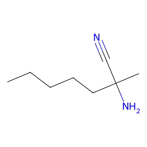 Heptanenitrile, 2-amino-2-methyl- structure