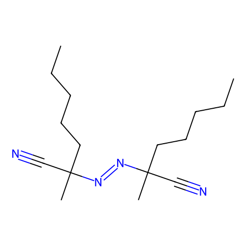 Heptanenitrile, 2,2'-azobis[2-methyl- structure