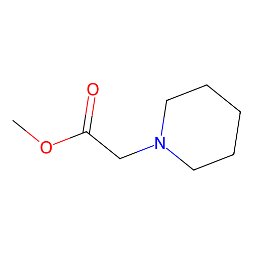 Piperidin-1-yl-acetic acid, methyl ester structure