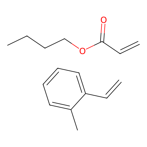 Butyl prop-2-enoate--1-ethenyl-2-methylbenzene (1/1) structure