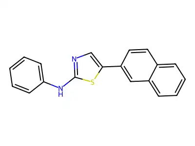 5-naphthalen-2-yl-N-phenyl-1,3-thiazol-2-amine structure