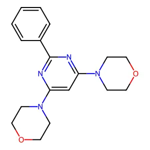 4-(6-Morpholino-2-phenyl-4-pyrimidinyl)morpholine structure
