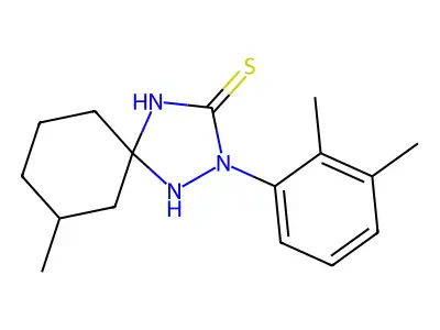 2-(2,3-Dimethylphenyl)-7-methyl-1,2,4-triazaspiro[4.5]decane-3-thione structure