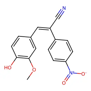 3-(4-Hydroxy-3-methoxyphenyl)-2-(4-nitrophenyl)prop-2-enenitrile structure