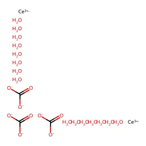 Cerous carbonate pentahydrate structure