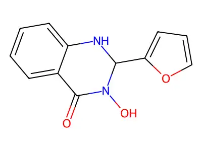 2-(2-Furyl)-2,3-dihydro-3-hydroxy-4(1H)-quinazolinone structure
