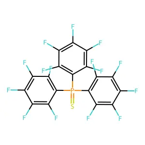 Phosphine sulfide, tris(pentafluorophenyl)- structure