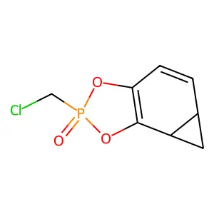 Phosphonic acid, chloromethyl-, cyclic methylene-o-phenylene ester structure