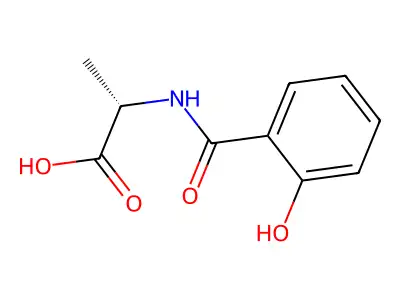 L-Alanine, N-(2-hydroxybenzoyl)- structure