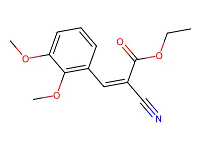 Ethyl alpha-cyano-2,3-dimethoxycinnamate structure