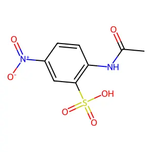 2-乙酰氨基-5-硝基苯磺酸 structure