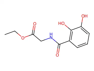 Glycine, N-(2,3-dihydroxybenzoyl)-, ethyl ester structure