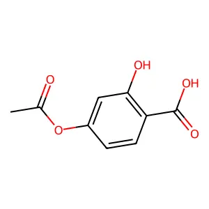 Benzoic acid, 4-(acetyloxy)-2-hydroxy- structure