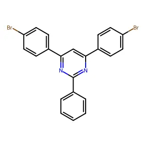 4,6-Bis(4-bromophenyl)-2-phenylpyrimidine structure