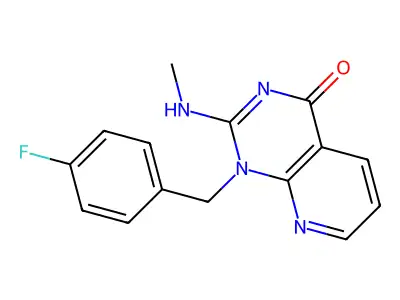 1-(4-Fluorobenzyl)-2-(methylamino)pyrido(2,3-D)pyrimidin-4(1H)-one structure