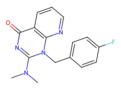 2-Dimethylamino-1-(4-fluorobenzyl)-4(1H)-pyrido(2,3-D)pyrimidinone structure