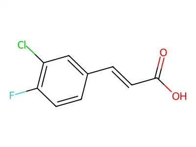 3-Chloro-4-fluorocinnamic acid structure
