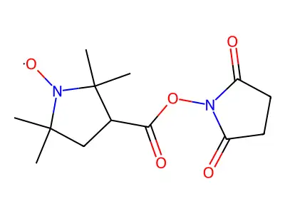 1-Oxyl-2,2,5,5-tetramethylpyrroline-3-carboxylate NHS ester structure