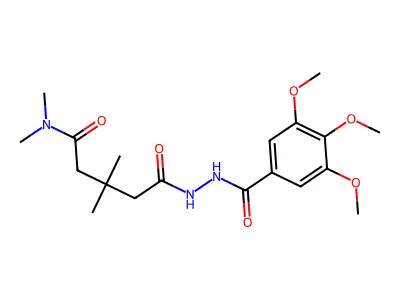 N,N,3,3-tetramethyl-5-oxo-5-[2-(3,4,5-trimethoxybenzoyl)hydrazinyl]pentanamide structure