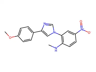 2-[4-(4-Methoxyphenyl)-1H-imidazol-1-yl]-N-methyl-4-nitroaniline structure