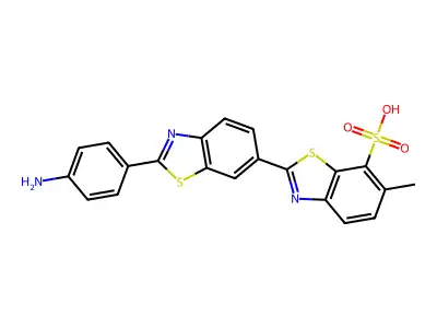(2,6'-Bibenzothiazole)-7-sulfonic acid, 2'-(4-aminophenyl)-6-methyl- structure