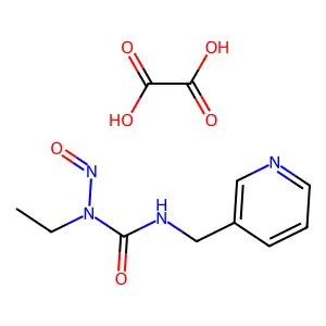 Urea, N-ethyl-N-nitroso-N'-(3-pyridinylmethyl)-, ethanedioate (1:1) structure