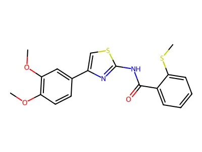 N-(4-(3,4-dimethoxyphenyl)thiazol-2-yl)-2-(methylthio)benzamide structure