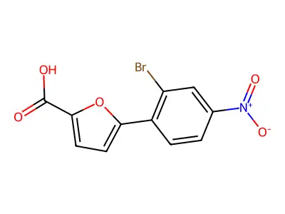 5-(2-Bromo-4-nitrophenyl)furan-2-carboxylic acid structure
