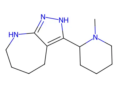 3-(1-Methyl-2-piperidinyl)-1,2,4,5,6,7-hexahydropyrazolo[3,4-b]azepine structure